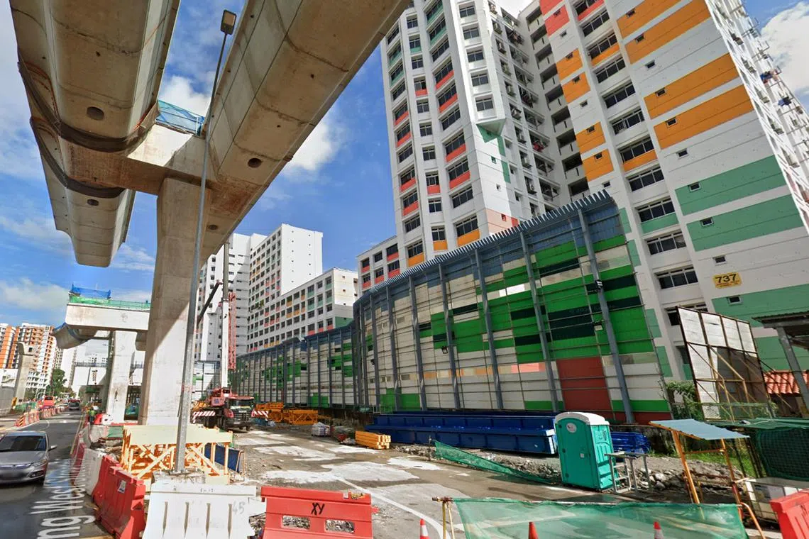 The worker was taken to National University Hospital (NUH), where he is being treated, said SCDF and LTA.