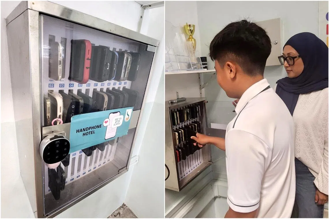More Singapore schools install mobile phone lockers for students to keep their devices away