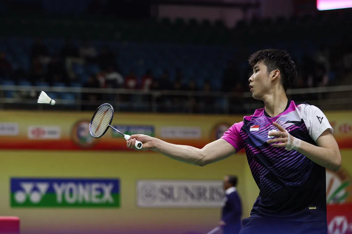 Singapore's world No. 7 Loh Kean Yew beat Japanese world No. 6 Kodai Naraoka 18-21, 21-9, 21-7 at the India Open on Wednesday.