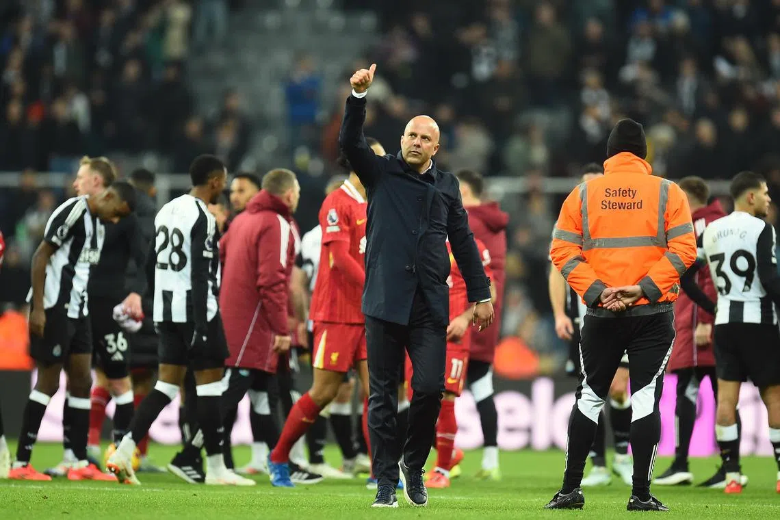 Liverpool manager Arne Slot after the 3-3 Premier League draw with Newcastle.