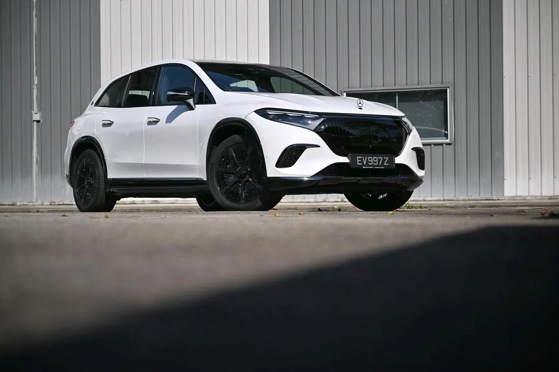 Interior and exterior of the Mercedes-Maybach EQS 680 SUV,  on Sep 3, 2025.