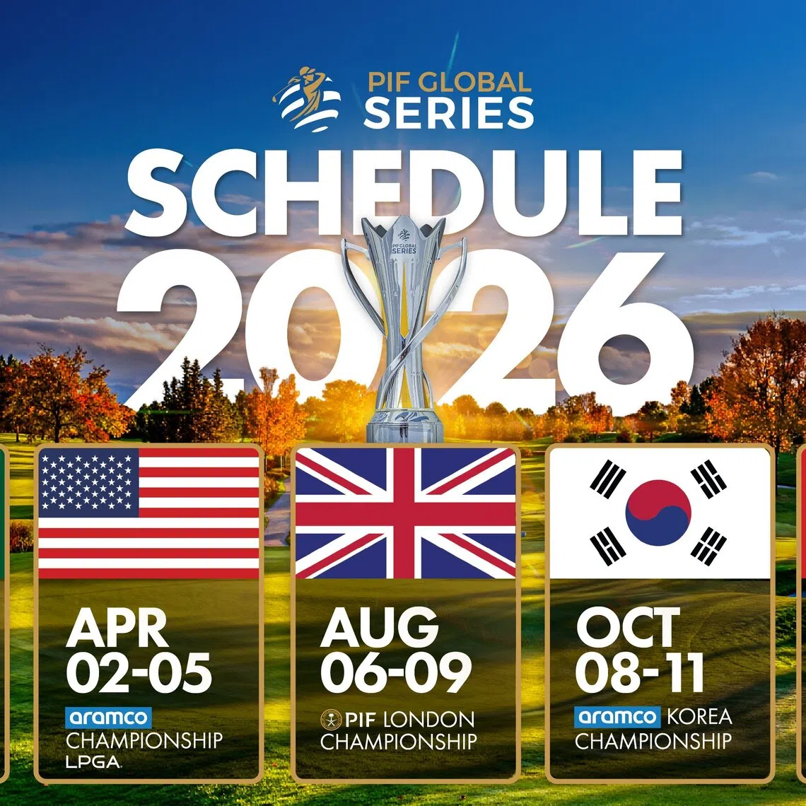 The Aramco Championship will be held from April 2-5 and feature a 120-golfer field with a US$4 million (S$5 million) purse.