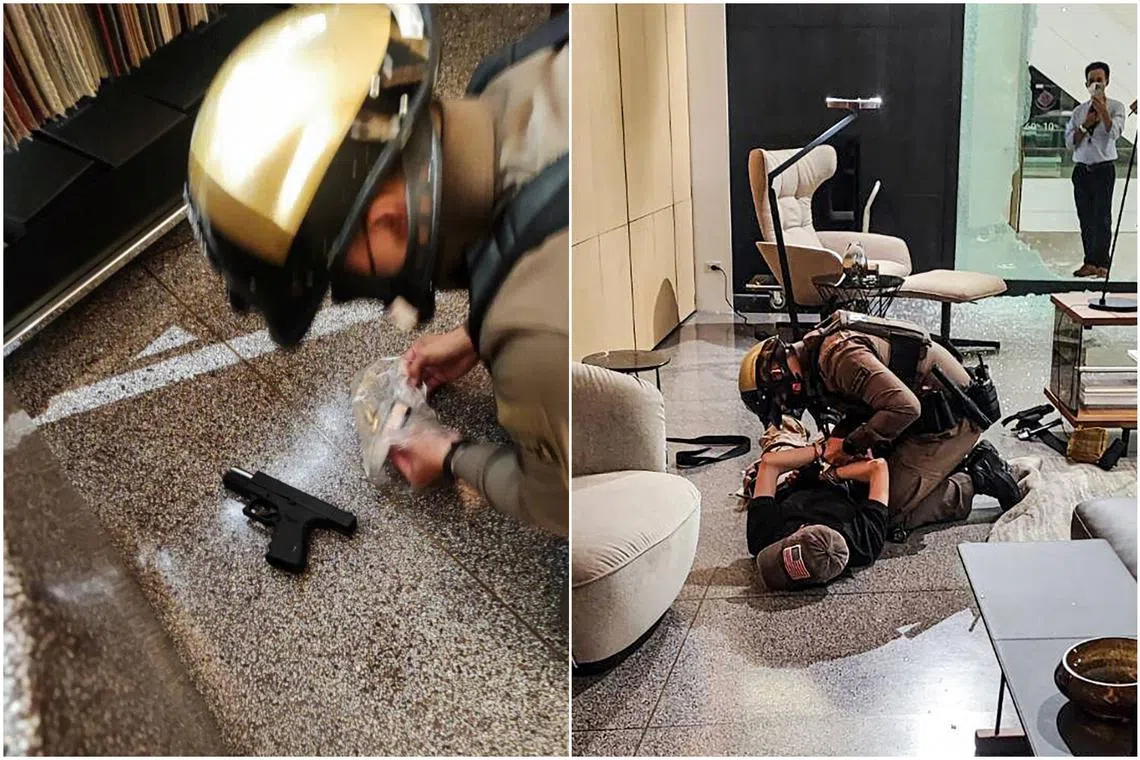 A 14-year-old Thai boy walked into the Siam Paragon mall on Oct 3 with a gun designed to fire blanks but modified for live ammunition.