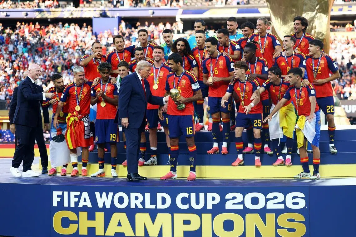 Fresh off their World Cup victory, Spanish players will feast on an American comfort food: Pizza
