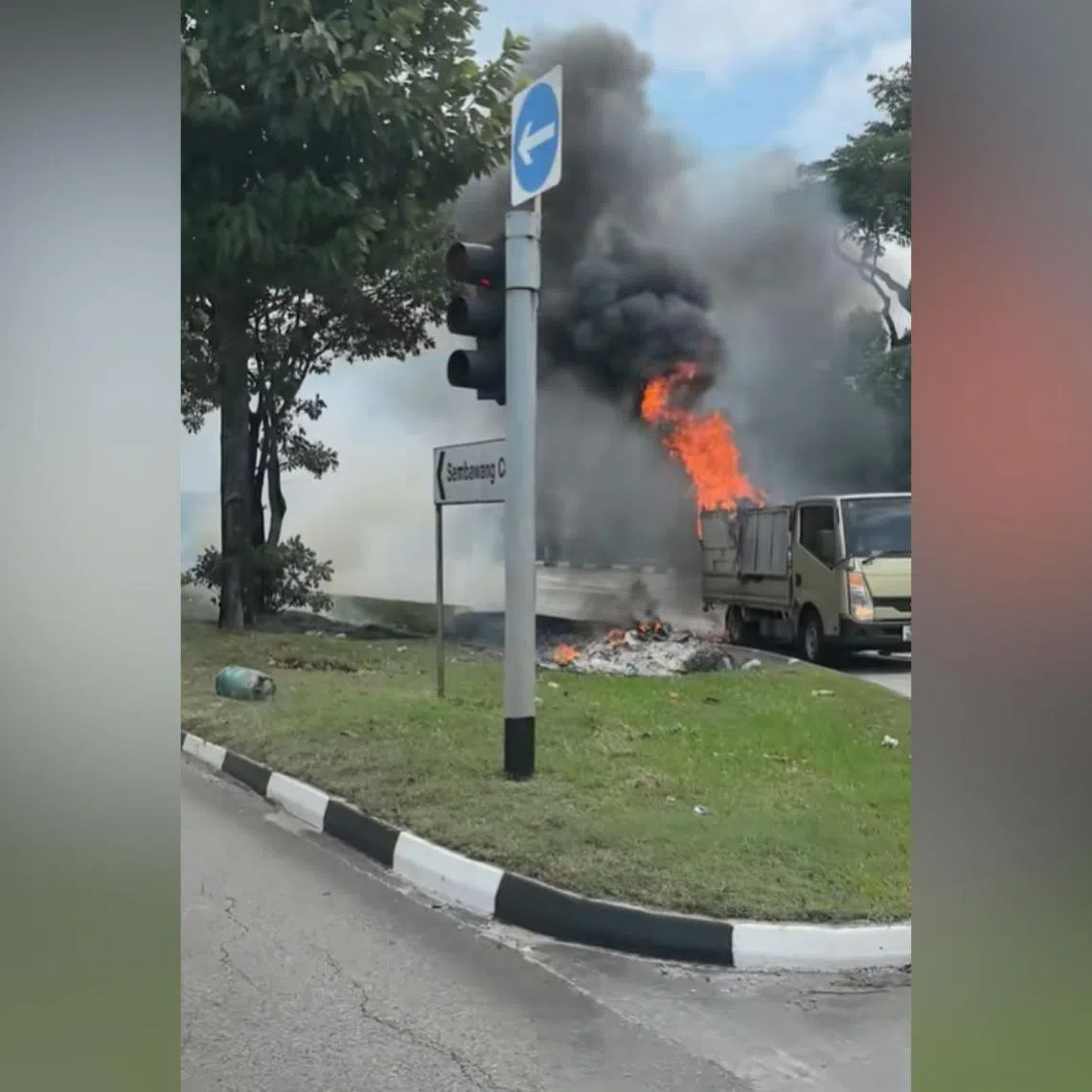 The Singapore Civil Defence Force said it was alerted to the fire along Admiralty Road West on Aug 31 at about 11am.