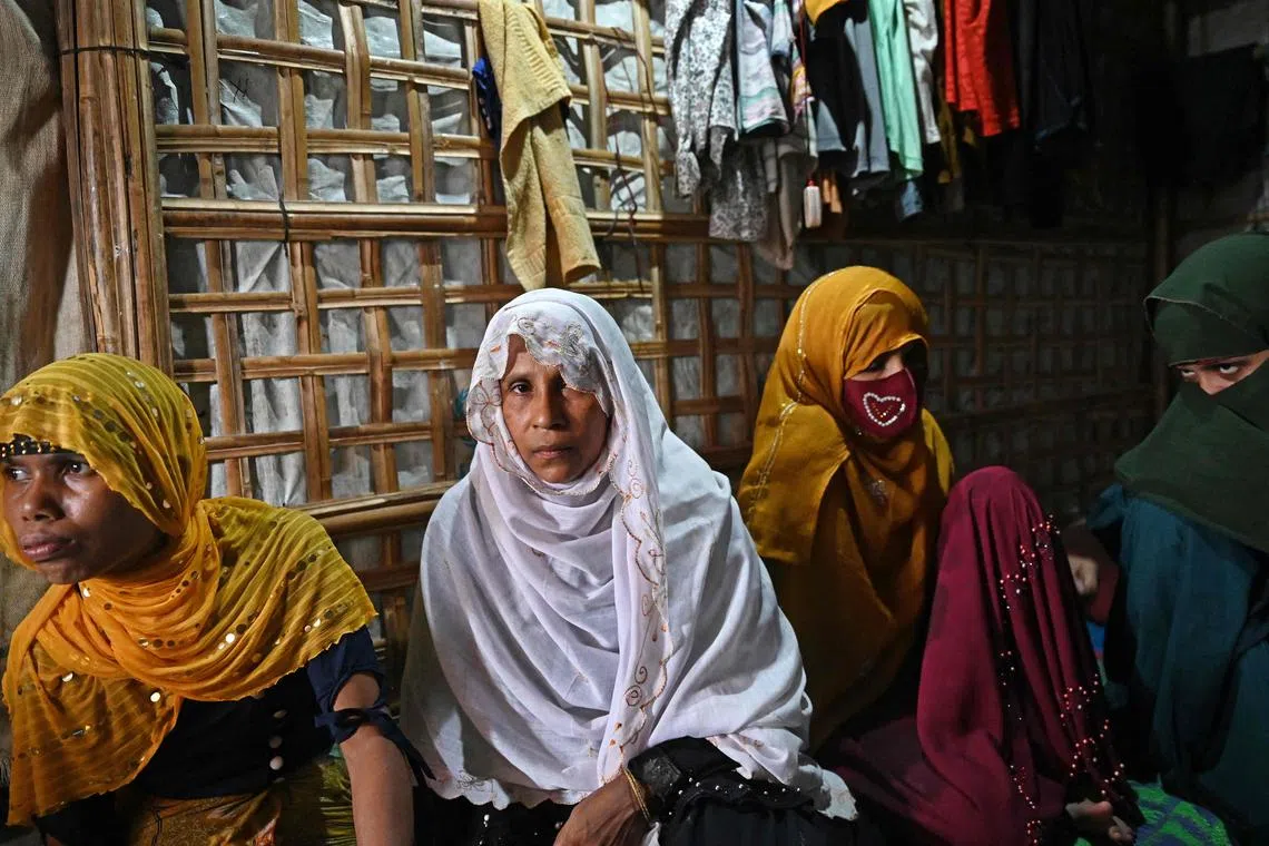 Ms Dildar Begum, 55, a Rohingya, was forced to leave her home in Myanmar's Rakhine state in September.