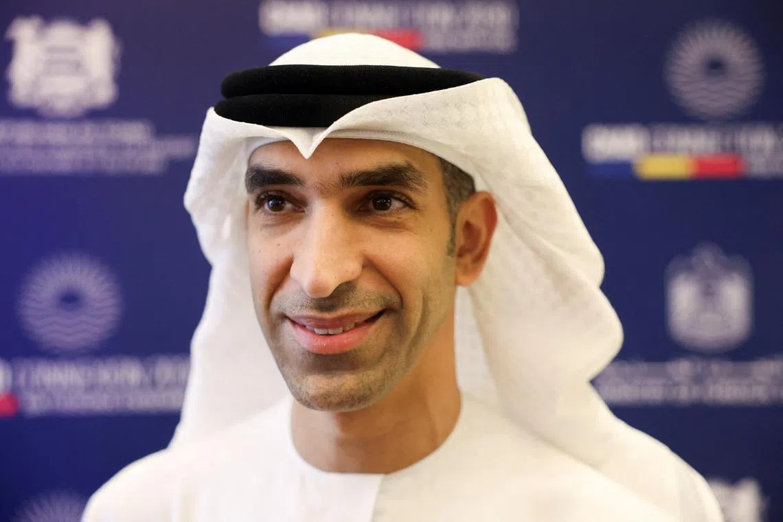 United Arab Emirates Minister of Foreign Trade, Thani bin Ahmed Al Zeyoudi, poses for a portrait on the sidelines of the UAE-Chad Trade and Investment Forum, in Abu Dhabi, United Arab Emirates, November 10, 2025. REUTERS/Amr Alfiky
