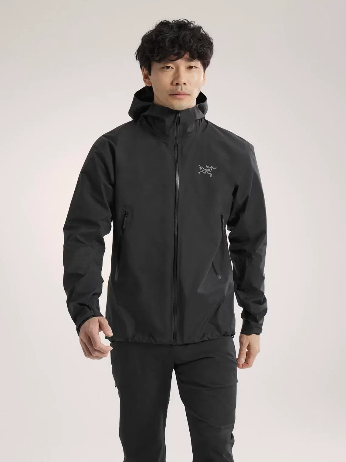 The popular Arc’teryx Beta Jacket in black.