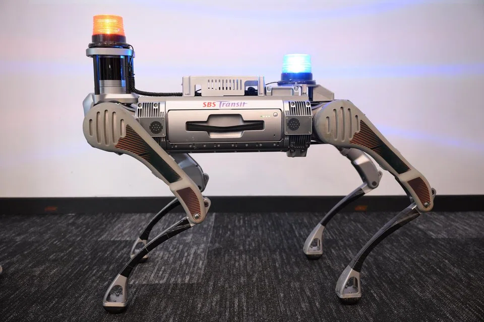 Robotic dog, intelligent security platform on display at SBS Transit’s ...