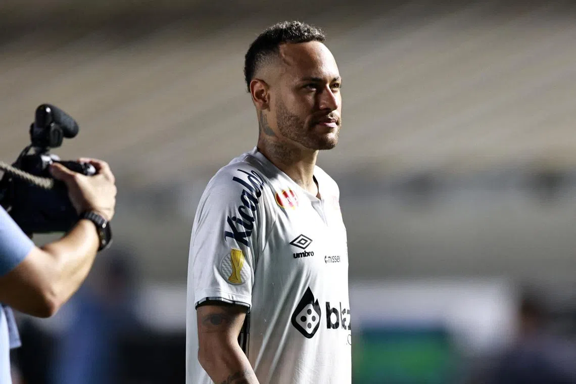 Soccer Football - Paulista Championship - Santos v Noroeste - Estadio Vila Belmiro, Santos, Brazil - February 19, 2025 Santos' Neymar after the match REUTERS/Fernanda Luz/File Photo