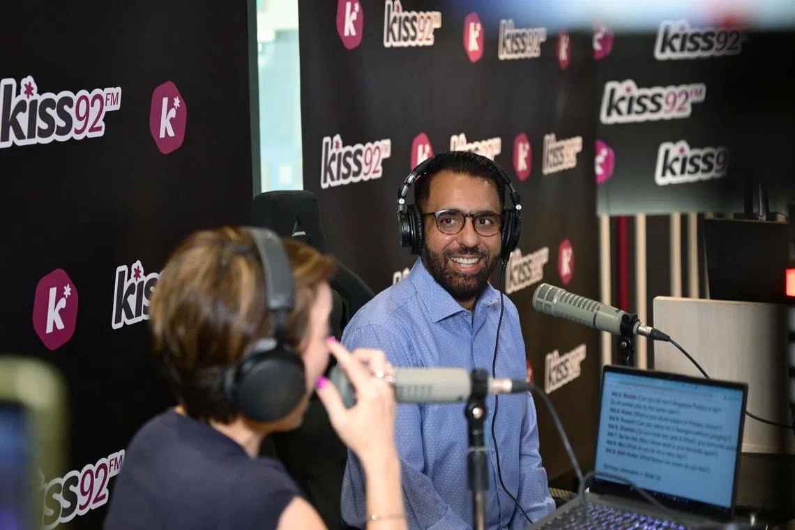 WP chief Pritam Singh on The Big Show on Kiss92FM on Aug 4.