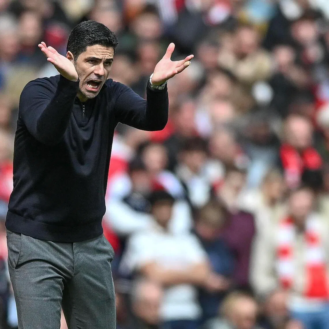 Arsenal manager Mikel Arteta during the Premier League defeat against Bournemouth.