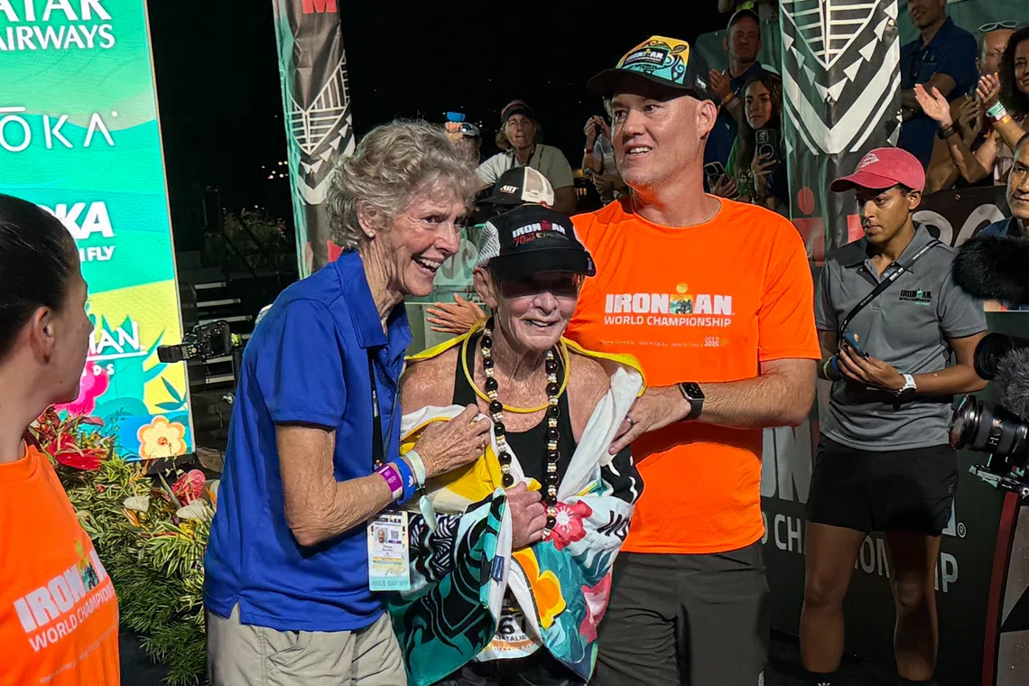 Natalie Grabow completed the 3.8km swim, 180km bike ride and 42km run in 16 hours, 45 minutes and 26 seconds,