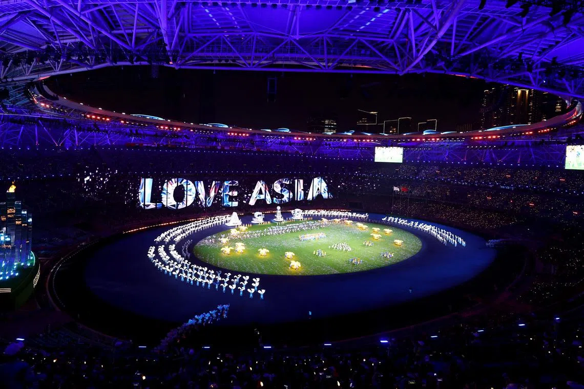 Asian Games - Hangzhou 2022 - Closing Ceremony - Hangzhou Olympic Sports Centre Stadium, Hangzhou, China - October 8, 2023 A general view of the venue during the closing ceremony REUTERS/Marko Djurica/ File photo