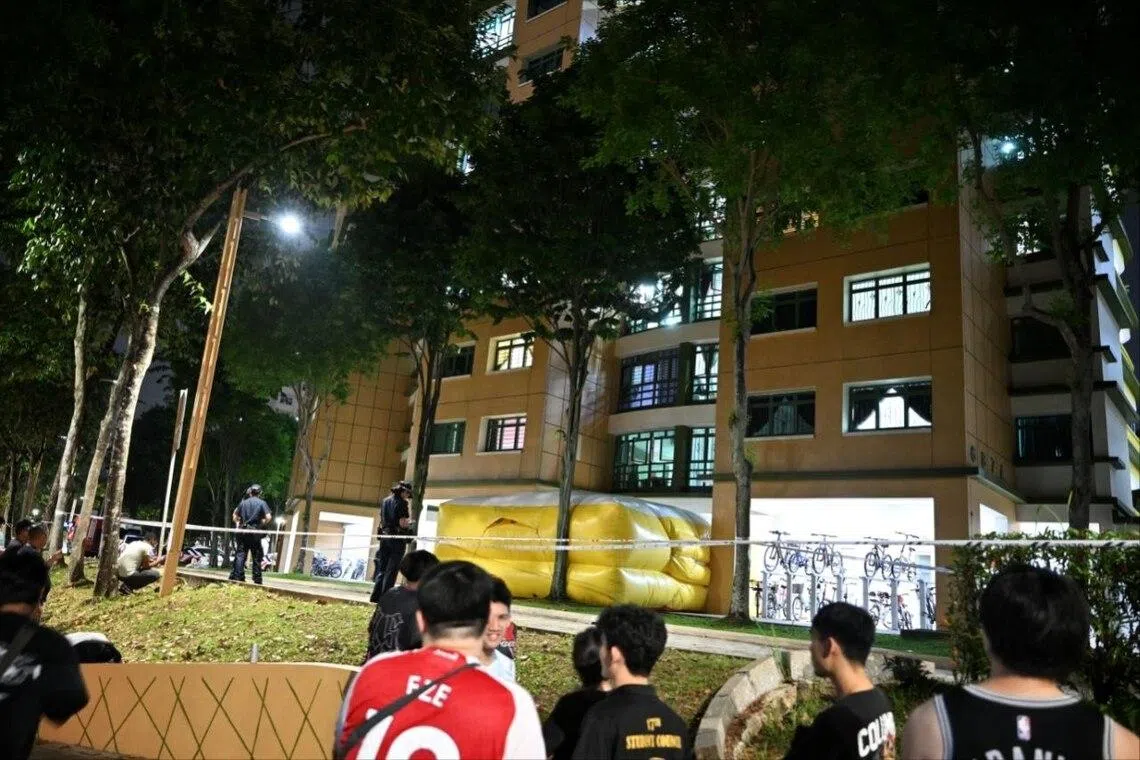 The Singapore Civil Defence Force said it deployed an inflatable safety air pack.