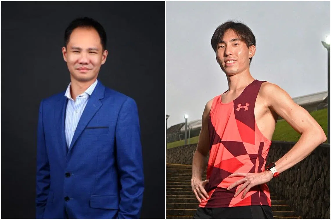 Lawyer Clarence Lun (left) alleged that a social media post by runner Soh Rui Yong put him in a negative light, despite not being named directly.