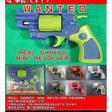 A National Police Agency flier calling for toy guns that can fire live ammunition to be handed in to the police. Prefectural police have set the end of December as a deadline.