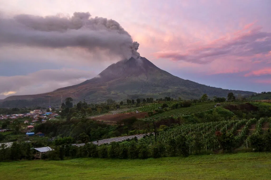 Indonesia’s Mount Sinabung eruption halts flights, thousands evacuated