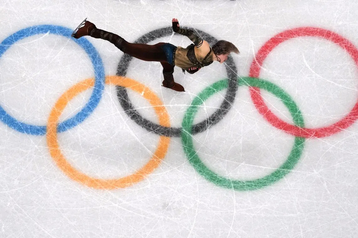 Milano Cortina 2026 Olympics - Figure Skating - Team Event - Men Single Skating - Short Program - Milano Ice Skating Arena, Milan, Italy - February 07, 2026. Ilia Malinin of United States performs during the the men's short program REUTERS/Fabrizio Bensch