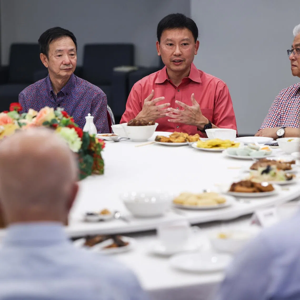 Minister for National Development Chee Hong Tat speaks to the council members during a luncheon held at Singapore Federation of Chinese Clan Associations on June 13.
