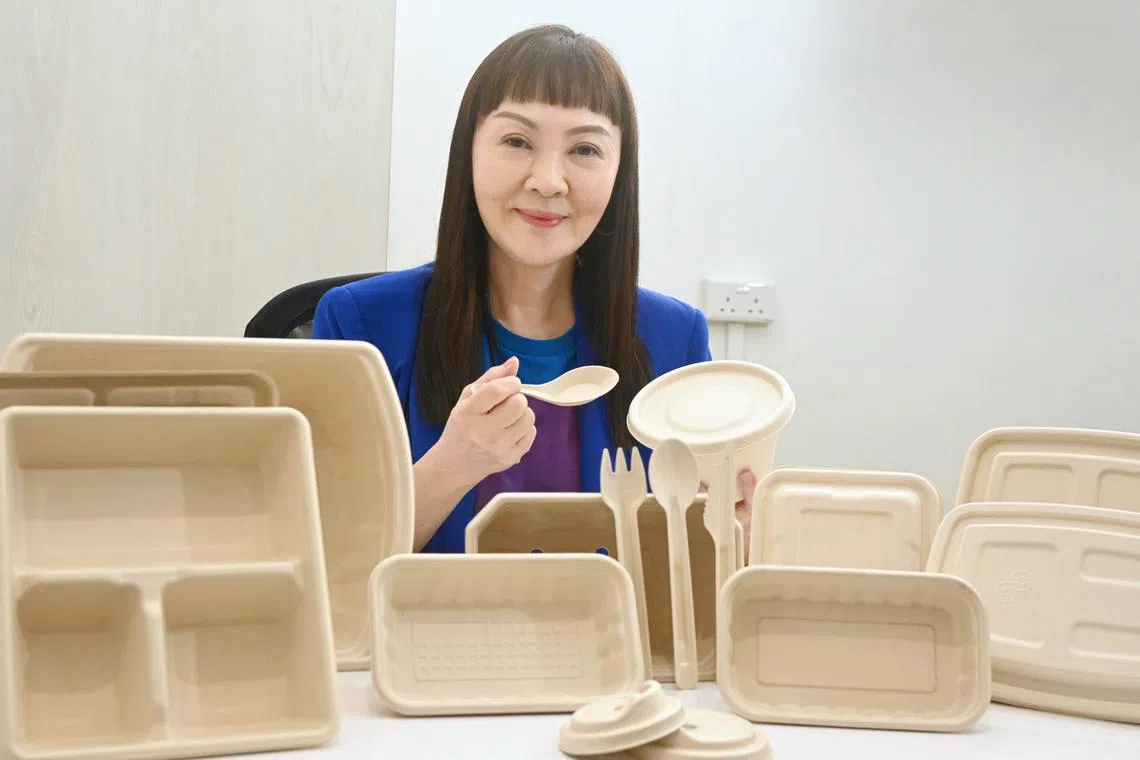 For eight months, Ms Karen Cheah experimented in a spare room in her mother’s house with materials collected from food processing plants in Tuas.