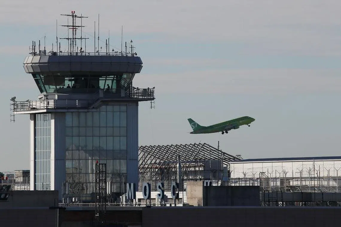 FILE PHOTO: Russia's S7 Airlines aircraft takes off at the Domodedovo Airport outside Moscow, Russia, November 2, 2017. REUTERS/Maxim Shemetov/File Photo