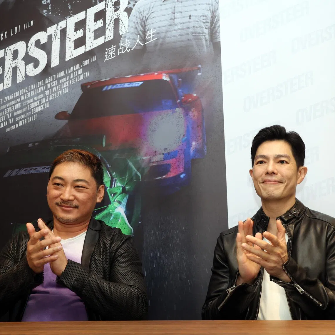 Oversteer was directed by Derrick Lui (left) and starred Zhang Yaodong (right).