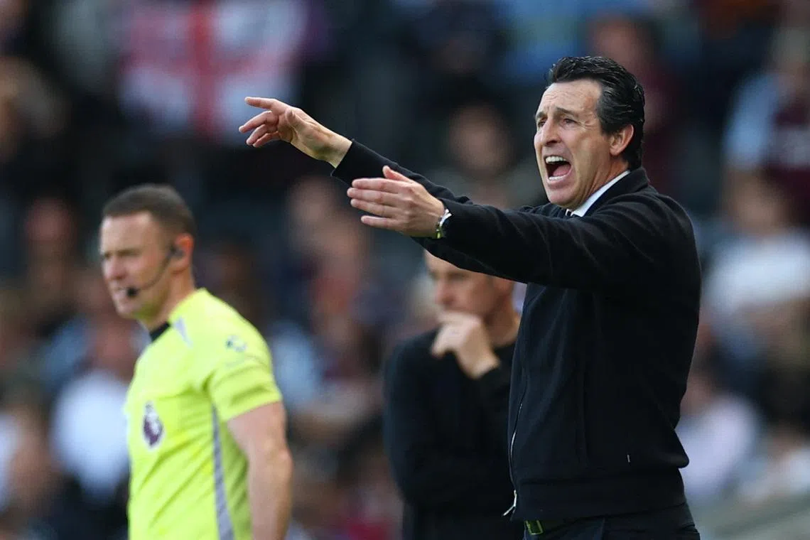 Soccer Football - Premier League - Fulham v Aston Villa - Craven Cottage, London, Britain - April 25, 2026 Aston Villa manager Unai Emery reacts Action Images via Reuters/Matthew Childs/File Photo