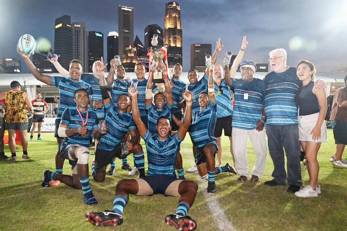 Daveta Rugby wins the 74th Edition of the SCC International Rugby 7s on November 5. 

ST PHOTO: AZMI ATHNI