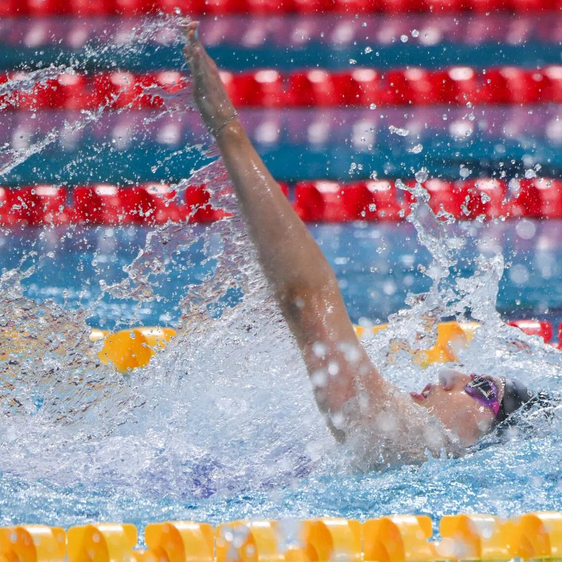 Britain's Bethany Firth en route to a silver medal in the women's 100m backstroke S14 final at the World Para Swimming Championships on Sept 22, her first competition in two years.