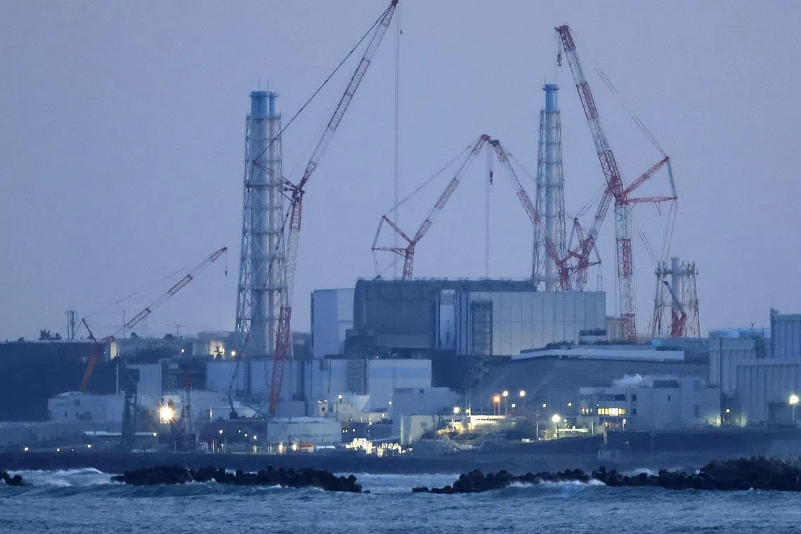 A view of the tsunami-crippled Fukushima Daiichi nuclear power plant as seen from the nearby Ukedo fishing port in Namie town, Fukushima Prefecture, Japan March 10, 2025,on the eve of the day marking 14-year anniversary of the 2011 earthquake and tsunami disaster, in this photo taken by Kyodo. Mandatory credit Kyodo/via REUTERS ATTENTION EDITORS - THIS IMAGE HAS BEEN SUPPLIED BY A THIRD PARTY. MANDATORY CREDIT. JAPAN OUT. NO COMMERCIAL OR EDITORIAL SALES IN JAPAN.