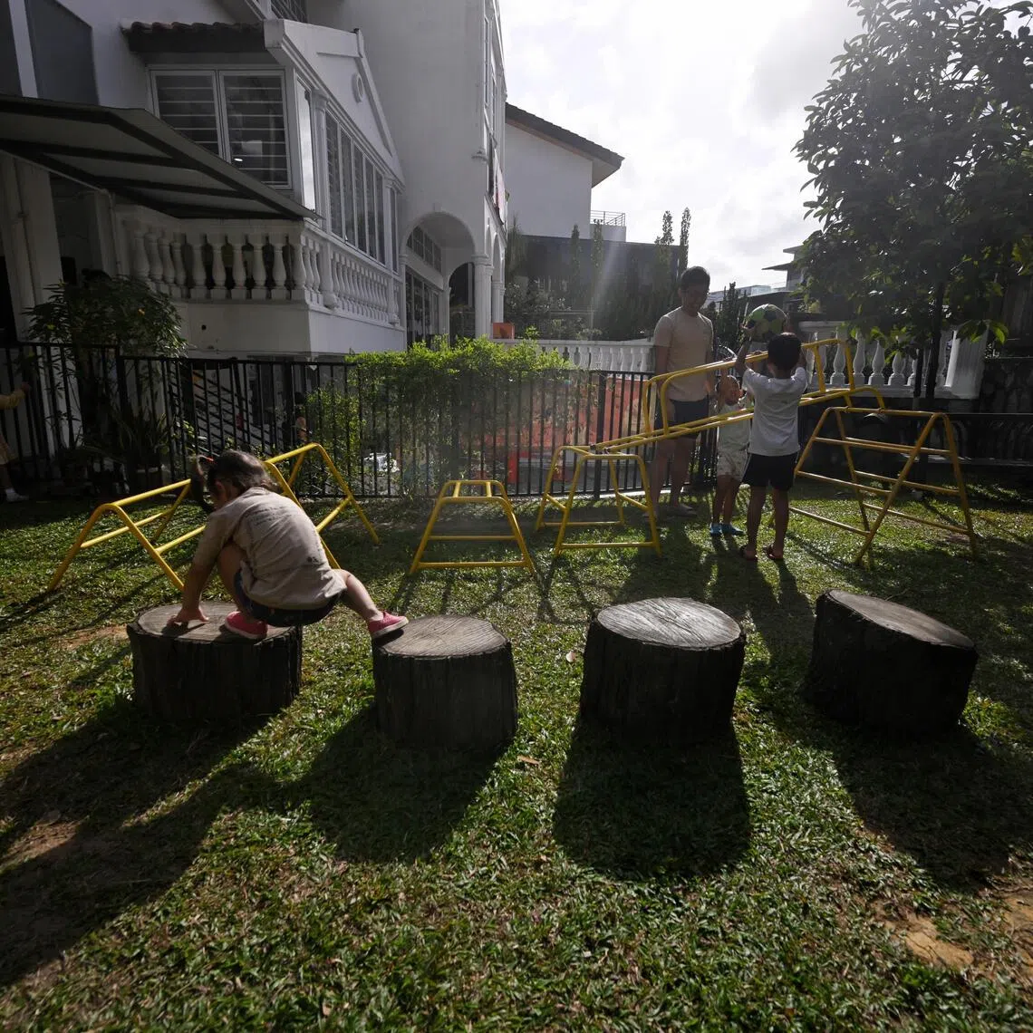 ST20260124_202616400192 Azmi Athni etsave//

Young participants playing in the yard at Pre-School By-The-Park @ Li Hwan during its open house on Jan 24, 2026.  

ST PHOTO: AZMI ATHNI