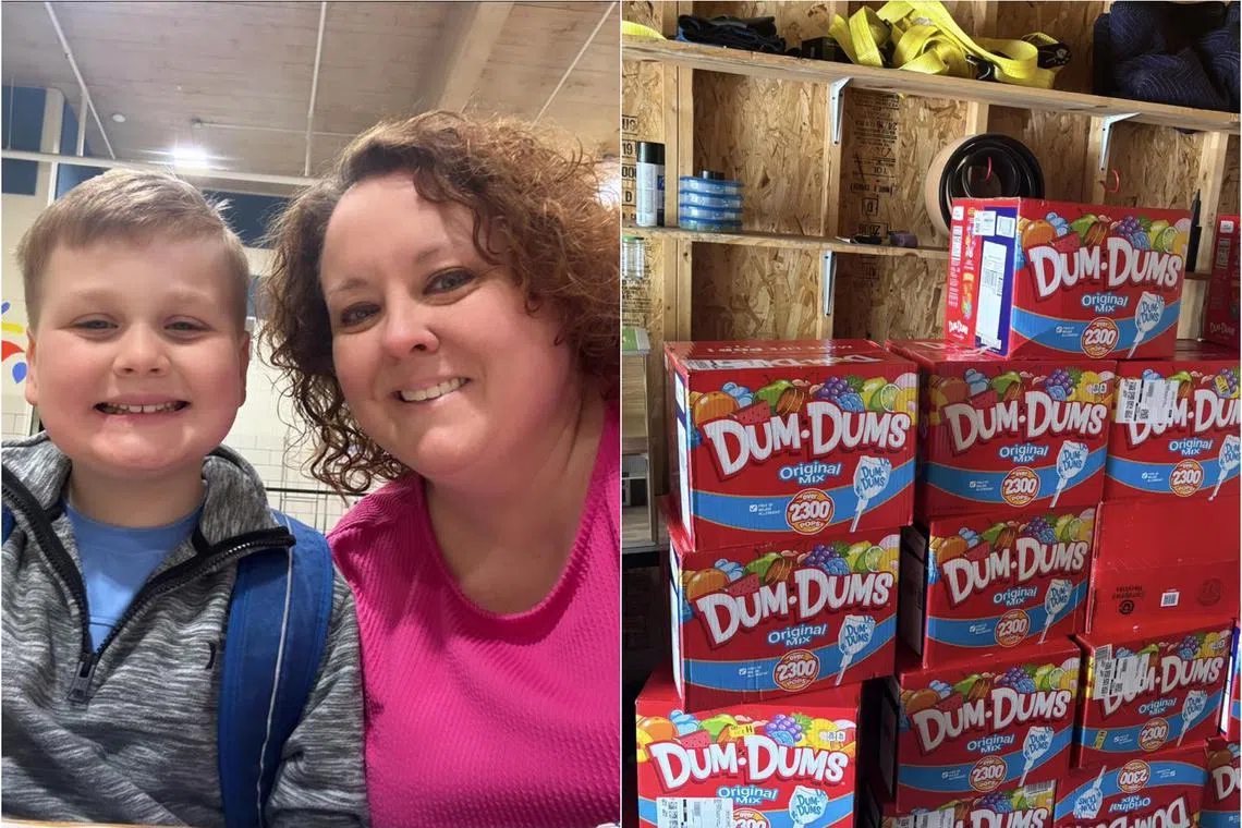 Twenty-two cases of the candy totalling 50,600 lollies were delivered to Ms Holly LaFavers' house in the south-eastern state of Kentucky.