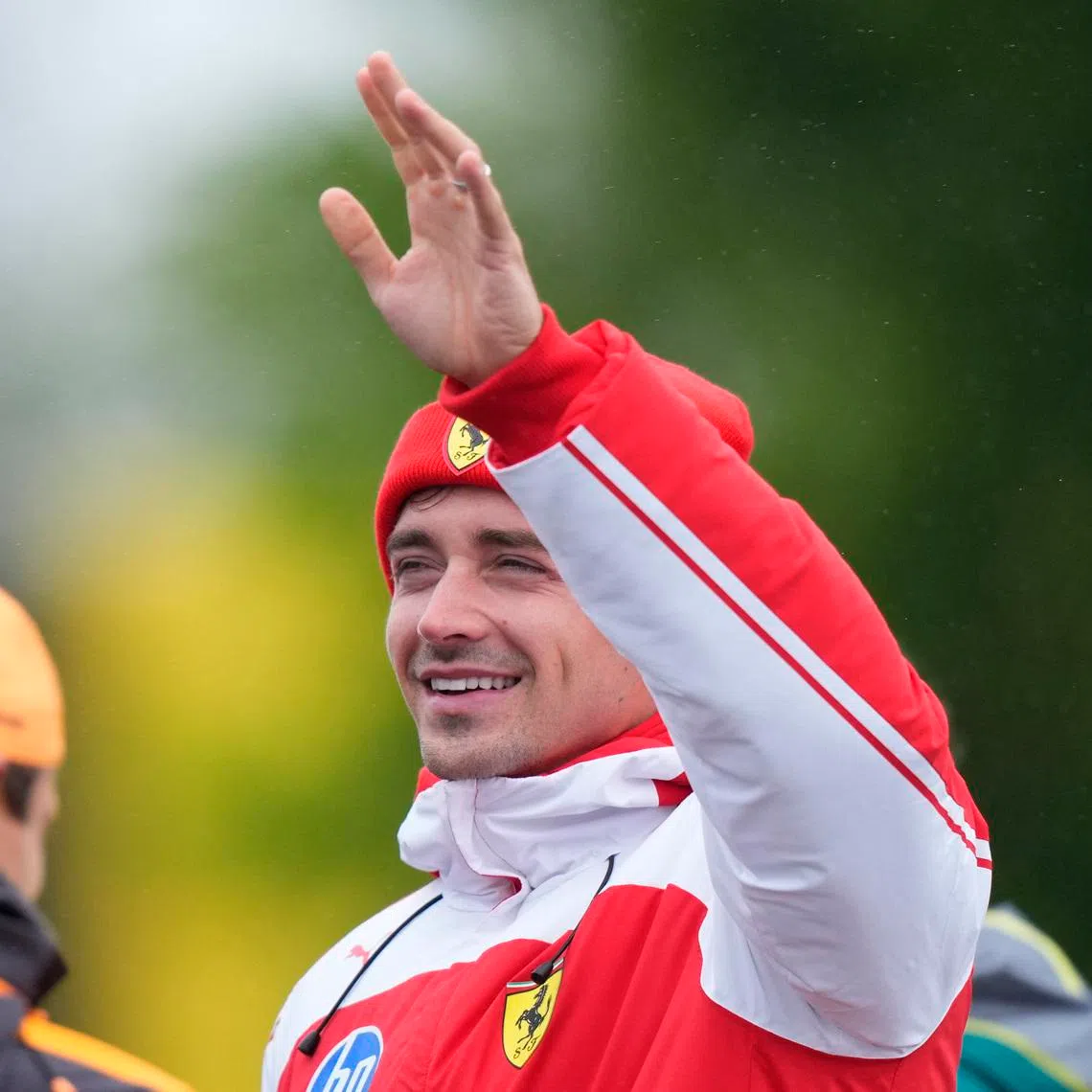 Formula One F1 - Canadian Grand Prix -  Circuit Gilles Villeneuve, Montreal, Quebec, Canada - May 24, 2026 Ferrari's Charles Leclerc during the drivers parade before the race REUTERS/Mathieu Belanger