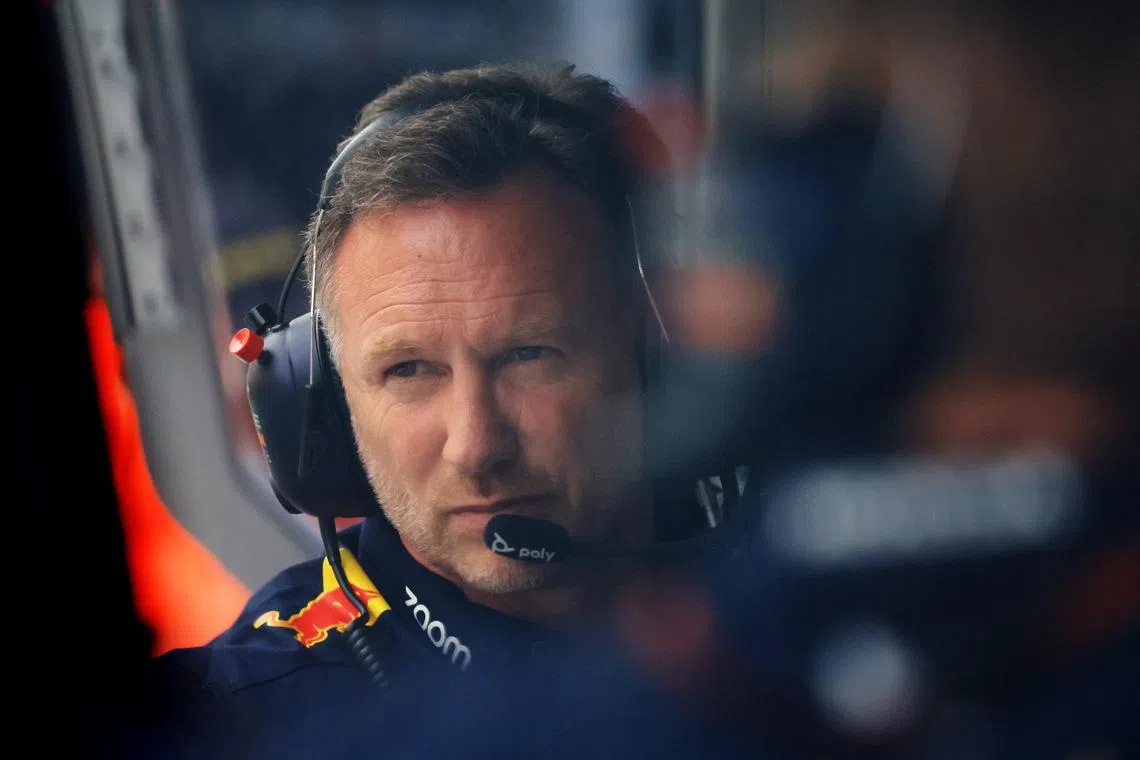 FILE PHOTO: Formula One F1 - Hungarian Grand Prix - Hungaroring, Budapest, Hungary - July 20, 2024 Red Bull team principal Christian Horner during qualifying Pool via REUTERS/Martin Divisek/File Photo