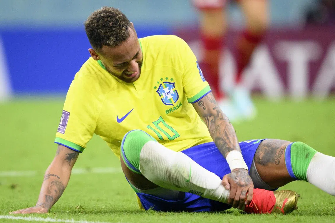 Neymar went off with a sprained ankle in his side’s opening 2-0 victory against Serbia.