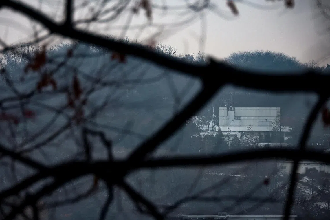 A view of the official residence of the impeached South Korean President Yoon Suk Yeol amid fog in Seoul on Jan 6.