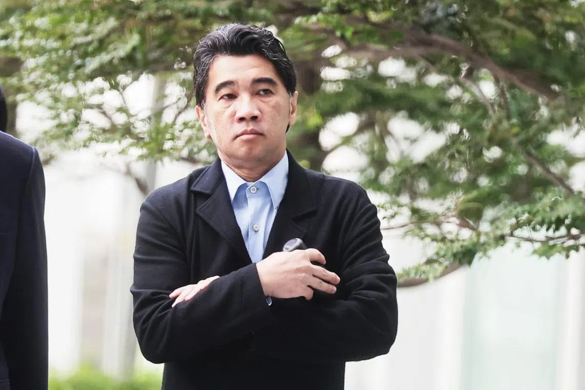 Former Singapore Idol judge Ken Lim arriving at State Courts on May 6.