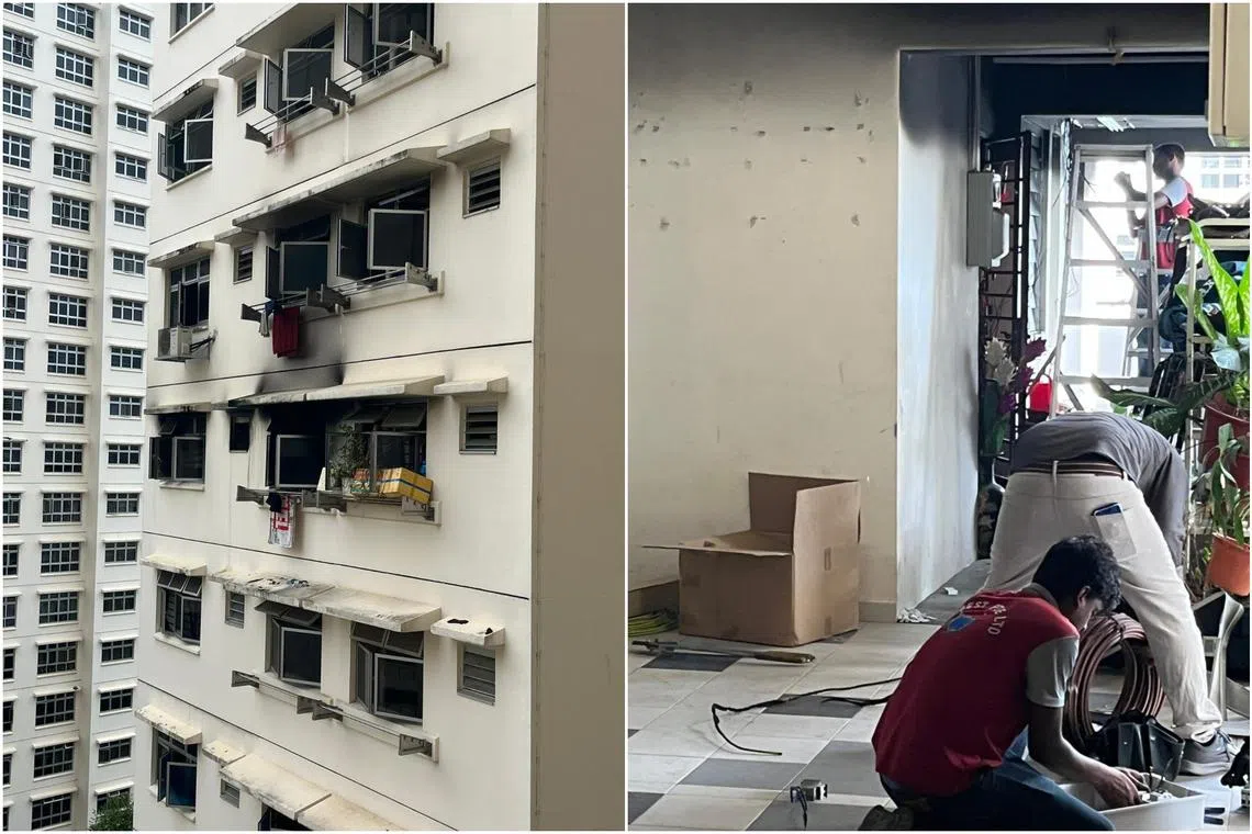 When contacted, the SCDF said they were alerted to the fire at Block 326A Sumang Walk at about 2.10am on Saturday morning.