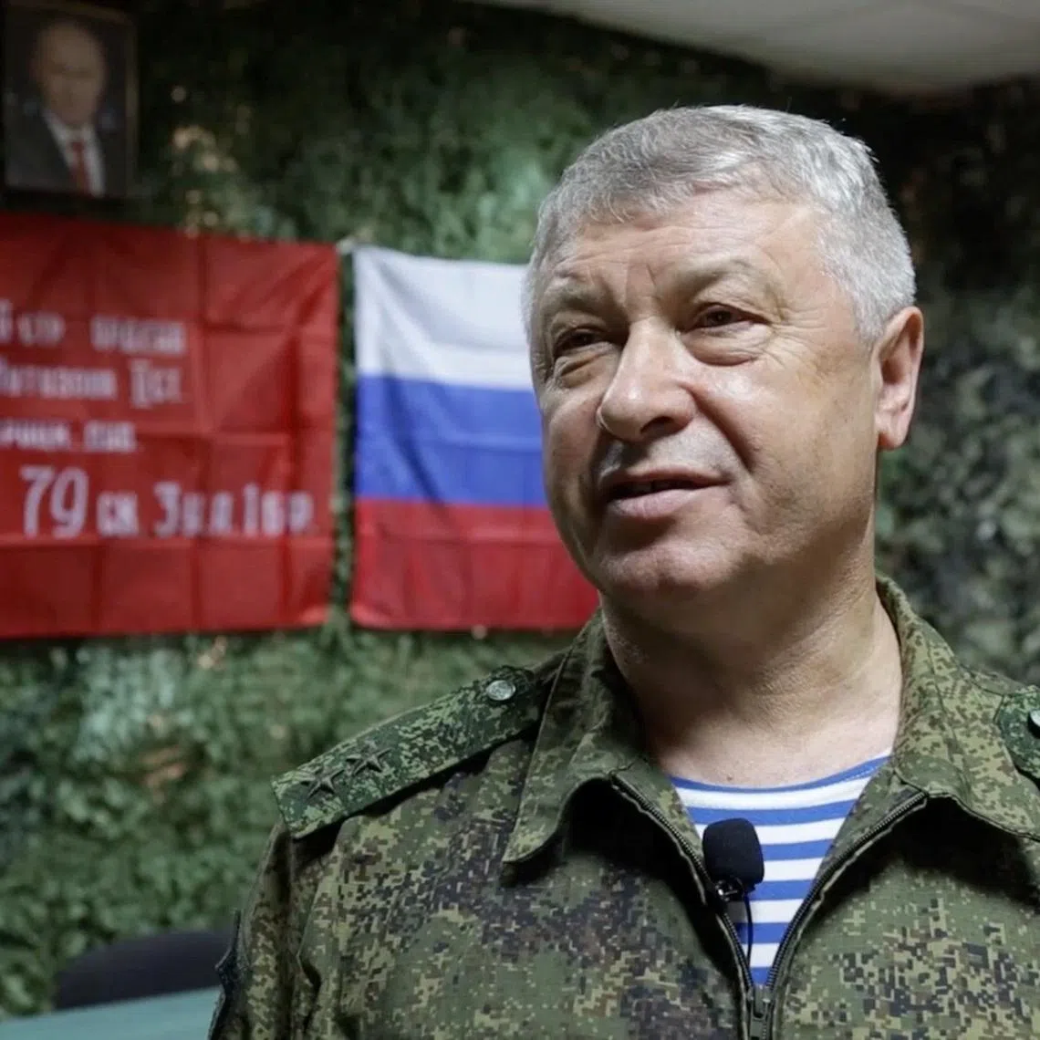 FILE PHOTO: Russian Lieutenant General Vladimir Alexeyev speaks after the ceremony of signing contracts between the Russian Defence Ministry and commanders of volunteer units participating in the Russia-Ukraine military conflict, at an unknown location, in this still image from video released on June 14, 2023. Russian Defence Ministry/Handout via REUTERS/File Photo