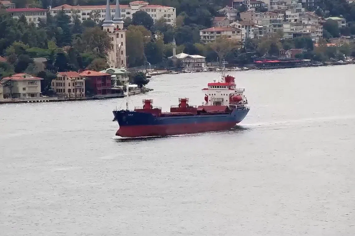 General cargo vessel ABLE, one of the two vessels attacked in drone strikes in the Black Sea off NATO member Bulgaria.