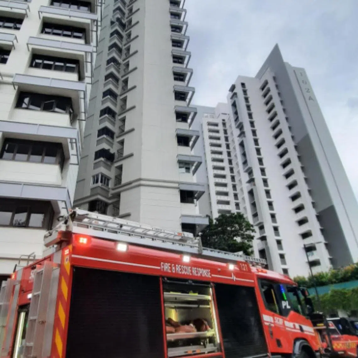 Black smoke was seen emitting from a unit on the 12th floor of Block 103B Depot Road on Jan 24.