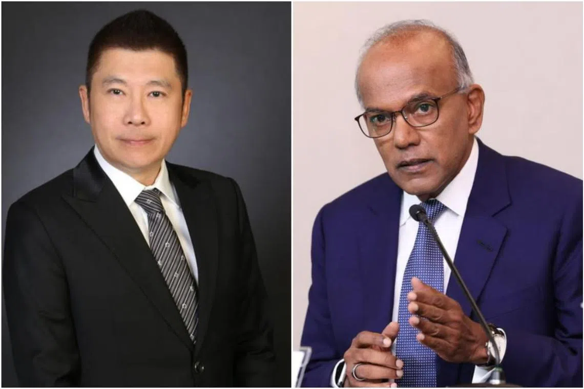 Mr Chia Boon Teck met Minister for Home Affairs and Law K. Shanmugam on April 10.