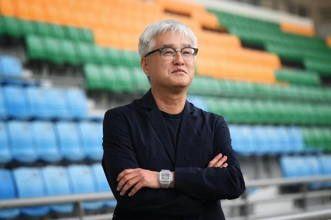 Tsutomu Ogura, Director of National Teams and National Head Coach taken after the press conference on February 1, 2024.
