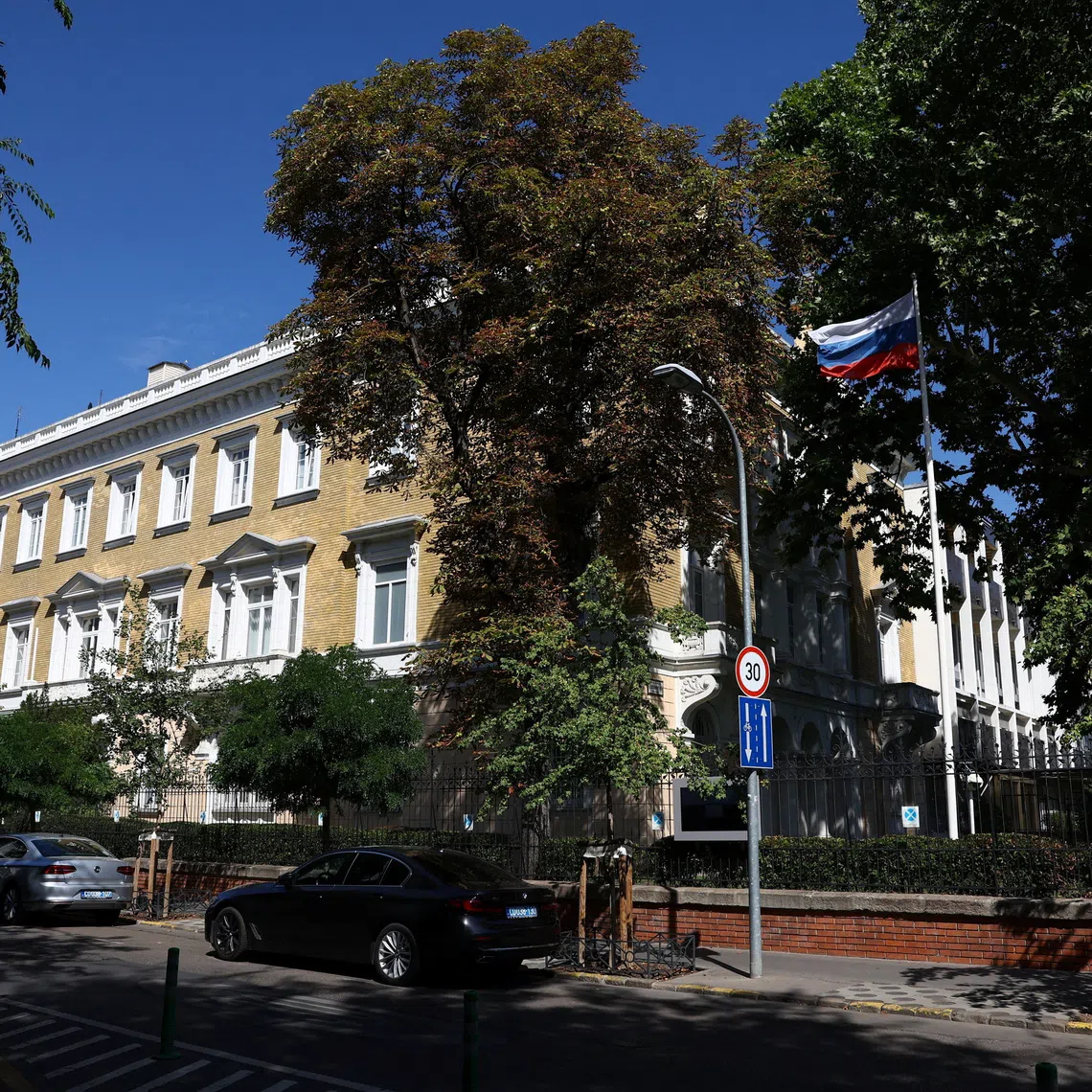 A view of the Russian embassy in Budapest, Hungary, September 8, 2026. REUTERS/Bernadett Szabo