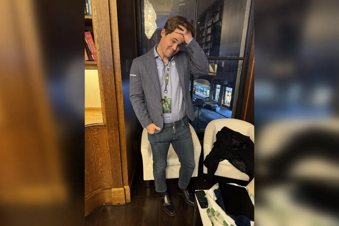 Magnus Carlsen was fined US$200 and then banned from taking part in the World Rapid and Blitz Chess Championships in December, after his jeans were deemed to be inappropriate attire.