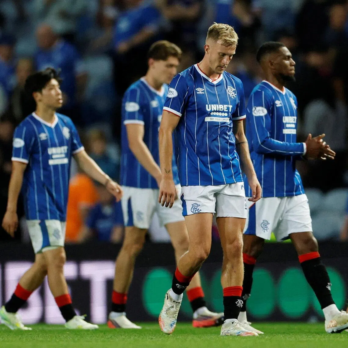 Rangers drew 1-1 at home after trailing 2-1 from the first leg.