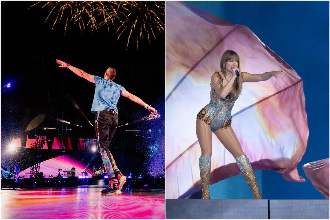 In 2024, Coldplay will be playing a total of six nights in January while Taylor Swift will be performing for six nights in March. 