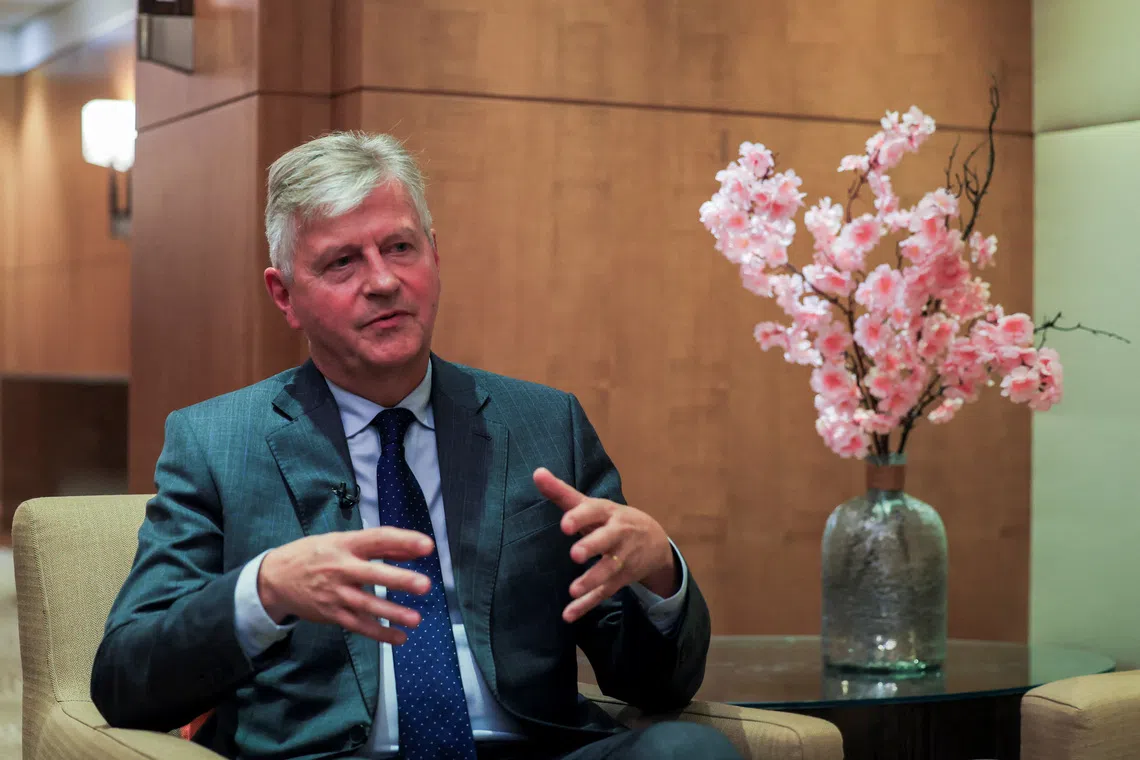 United Nations Under-Secretary-General for Peace Operations Jean-Pierre Lacroix speaks during an interview with Reuters in Beirut, Lebanon, October 14, 2026. REUTERS/Mohamad Azakir
