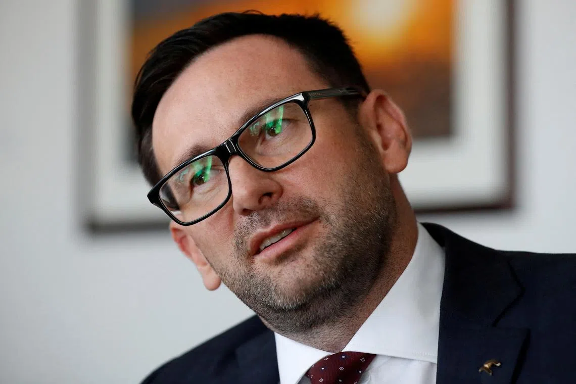 FILE PHOTO: PKN Orlen Chief Executive Daniel Obajtek speaks during an interview in Warsaw, Poland, August 5, 2020. REUTERS/Kacper Pempel/File Photo